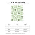 thumbnail image 6 of ZNDUO Green Checkered Flower Pattern Pattern Thickening Blanket, Fluffy Soft Cozy Flannel Throw Blankets, 40"x30" Inches, 6 of 8
