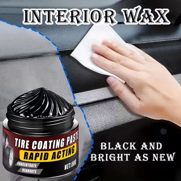 Tgbvmt 30g Car Tire Maintenance Wax With Sponge Wipe Wear Tear Protection Gloss Enhancement Compact Portable Design Universal For Auto Vehicle Tire Cleaning Polishing Coating Care Accessory