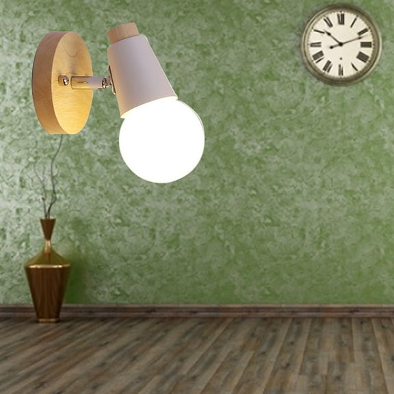 FONDOTIN Decor Wall Lamp Iron 1Set White Modern