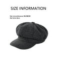 thumbnail image 2 of Gorro de vendedor de periódicos para mujer, mezcla de lana, Retro, Color sólido, moda para niñas, boina con visera de taxista, sombrero para mujer, 2 of 6