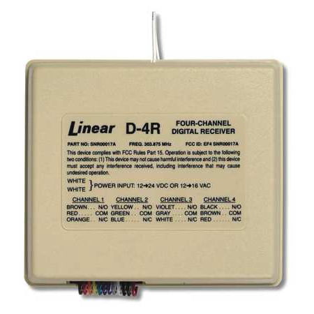LINEAR D-4R Four-Channel Receiver,304 MHz