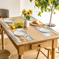 thumbnail image 3 of Orange Gray White Placemats for Dinning Table Set of 4, Farmhouse Abstract Ombre Texture Burlap Kitchen Place Mats Waterproof Cloth Table Mats, Indoor Outdoor Placemats Easy Clean Dinner Decor, 3 of 8