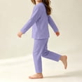 thumbnail image 5 of Asxite Toddler Girls Fall Outfits Solid Crewneck Top Straight Leg Pants Casual Breathable 2 Piece Set 2T, 5 of 6