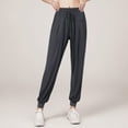 thumbnail image 2 of SWSMCLT Women's Lightweight Pants Yoga Pants Athletic Sweatpants Soft Drawstring Jogging Stretch Dark Grey Large, 2 of 4