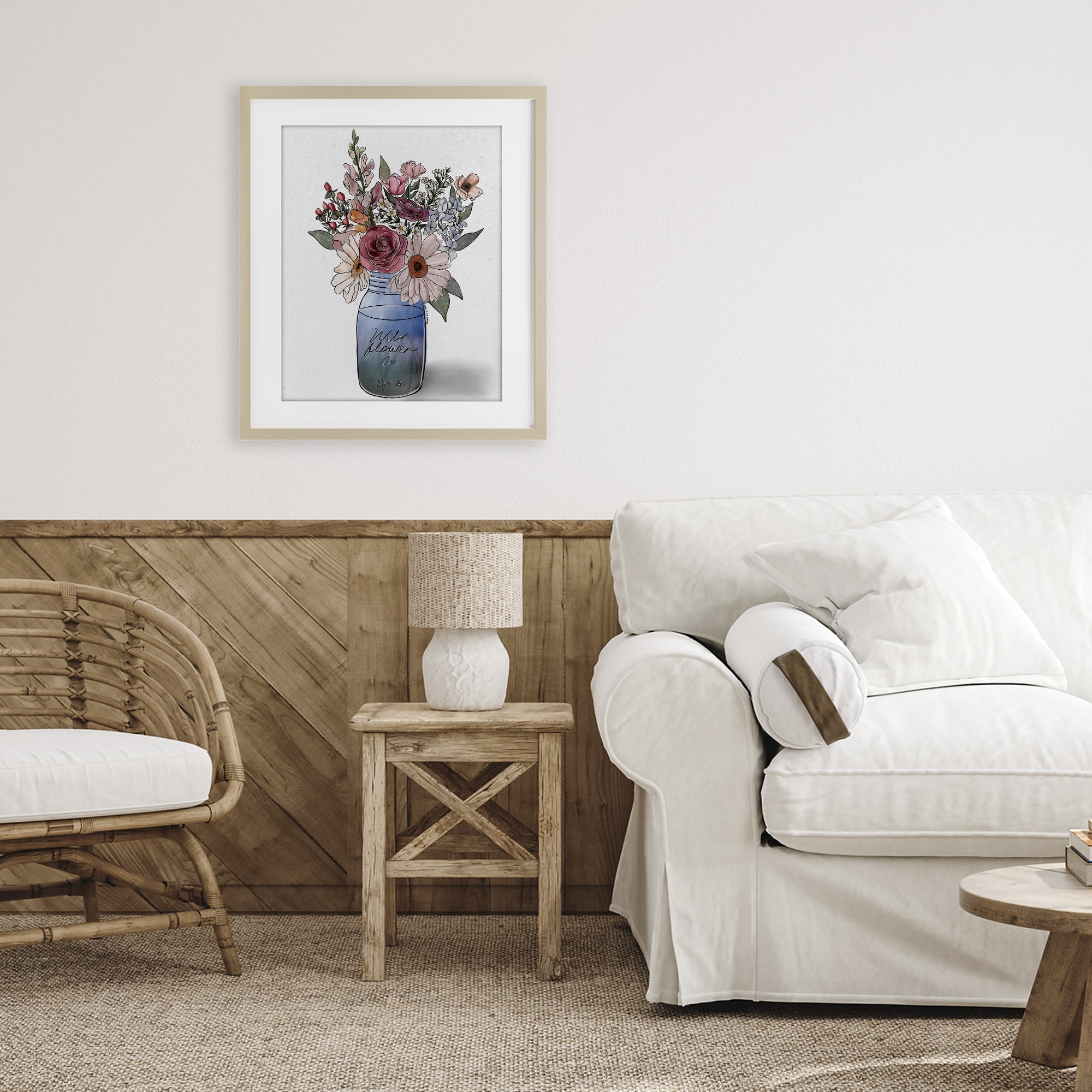 Stupell Industries Farmer's Market Florals Birch Framed Print Under Glass, design by Alisha Kiara Design