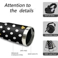 thumbnail image 3 of 30 oz Polka Dots Tumbler with Handle and Flip Straw, Stainless Steel Insulated Cup with Lid and Straw,Travel Coffee Mug Water Bottle, Gifts for Women, Stuff Decor Accessories, 3 of 6