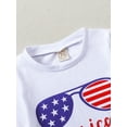thumbnail image 4 of Bagilaanoe Baby Boy 4th of July Outfits 0-24M Infant Independence Day Clothes 2PCS Toddler Summer Short Sleeve Letter Print T-Shirts Tops Star Stripe Shorts Set, 4 of 9