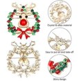 thumbnail image 3 of 9 Pieces Christmas Brooches Pin Set Rhinestone Christmas Brooches Crystal Christmas Decorations for Clothing Gift Ornaments, 3 of 4