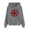 thumbnail image 4 of 2024 Fashion Hoodies on Clearance Merry Christmas Fashion Woman Hoodied Long Sleeve T-Shirt Printing Loose Blouse Tops Hoodies Winter Outfits, Gray XXL, 4 of 4