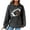 Dark Gray, variant on Womens Hoodies Casual Long Sleeve Round Neck Pullover Tops Loose Hooded Sweatshirt with Pocket