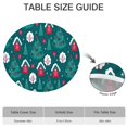 thumbnail image 6 of Dark Teal Christmas Village Pattern Round Fitted Tablecloth with Elastic Edge,Dining Table Cover Waterproof,Outdoor Round Tablecloth for Camping,Dining,Indoor and Outdoor, 6 of 7