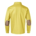 thumbnail image 5 of Vedolay Big and Tall Polo Shirts Quarter-Zip Casual Slim Fit Basic Designed T-Shirts Yellow,XL, 5 of 5