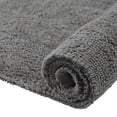 thumbnail image 4 of Better Trends Luxury Bathroom Rugs 4 Piece Set 100% Cotton Soft Bath Rug Water Absorbent, Reversible, Machine Washable for Bathroom Decor Toilet Base Contour, Runner Mat Gray Lux Collection, 4 of 4