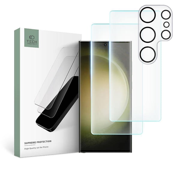 Tech-protect Galaxy S23 Ultra 3-pack Uv Screen Protector/lens Cover -Bomveson