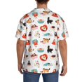 thumbnail image 3 of Fotbe funny cats celebrating Valentine's Day Camisa Estampada de Manga Corta para Hombre, Casual de Verano, Estilo Playero, Sin Arrugas-4X-Large, 3 of 5