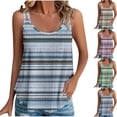 thumbnail image 1 of Ashirexll Débardeurs Sans Manches pour Femmes Été Ample Décontracté Mode Imprimé Col Rond Blouses., 1 of 5