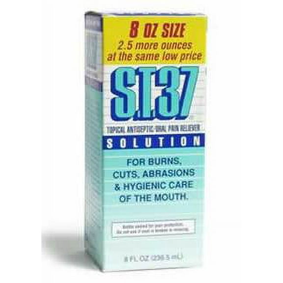 2 Pack - S.T.37 First Aid Antiseptic Oral Pain Reliever Solution 16oz Each