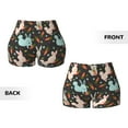 thumbnail image 5 of Xecao Rabbit Is Eating Carrots Print Workout Shorts for Women Soft Smooth Gym Yoga Scrunch Active Tennis Workout Running Shorts, 5 of 9