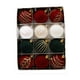 thumbnail image 2 of Bolas navideñas rojas flocadas pintadas para decorar el árbol de Navidad, 12 unidades de bolas de franela navideñas de 6 cm., 2 of 3