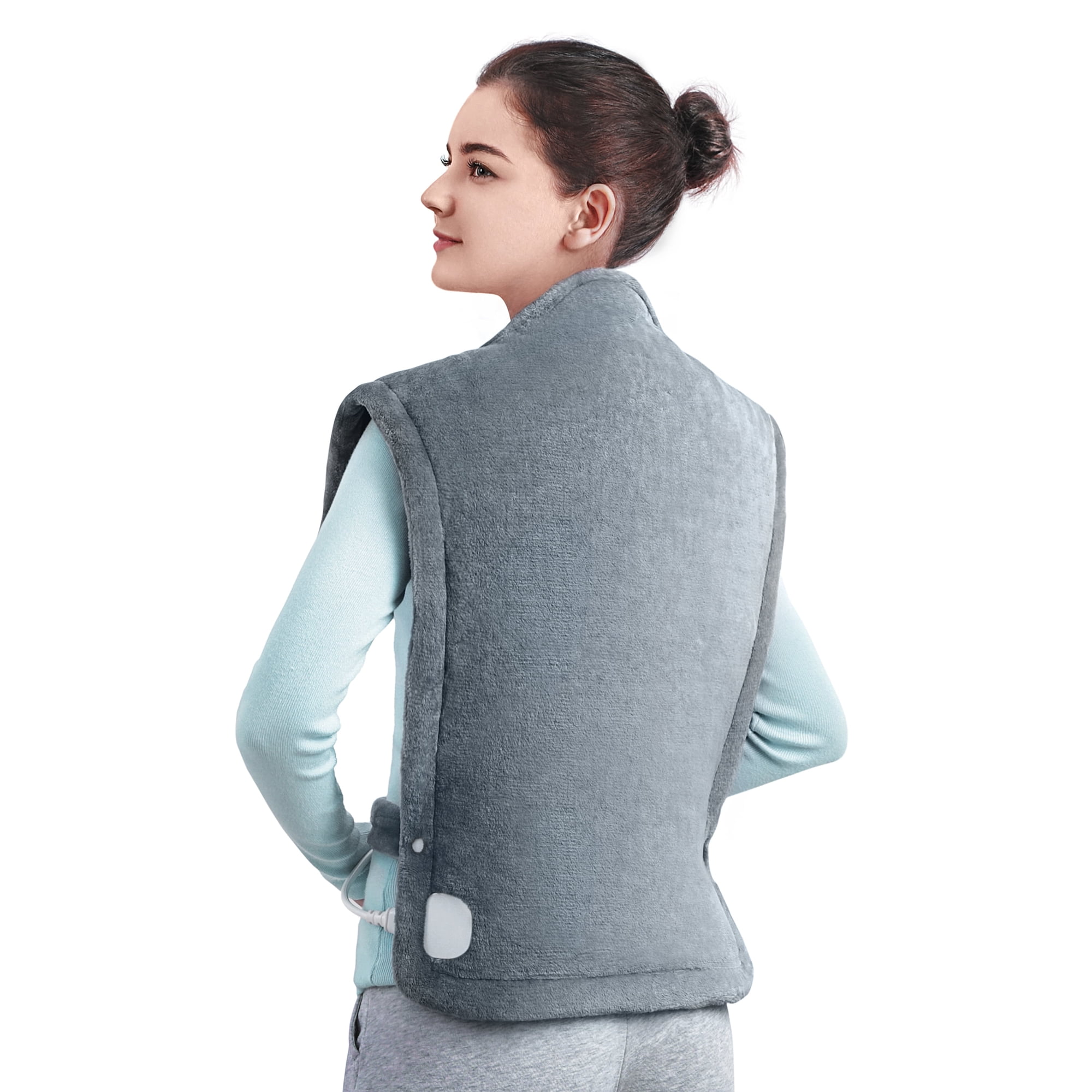 Heating Pads for Neck and Shoulders, 32" x 25" XXXL Electric Heated Pad for Back Pain Relief Fast Heat Pad with 2 Hour Auto Off, 6 Temperature Levels, Weighted-Edge, Machine Washable