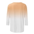thumbnail image 4 of Hauts à Manches 3/4 pour Femmes Mode T-Shirt Imprimé Mi-Longueur Blouse Col Rond Hauts Décontractés T-Shirts pour Femmes Mode T-Shirts à Manches 3/4 pour Femmes, 4 of 5