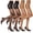 2Black&2Natural, variant on Women's Sheer Tights - 20D Control Top Pantyhose with Reinforced Toes, 3 Pairs, Black, M
