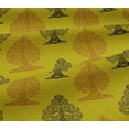 thumbnail image 4 of oneOone Cotton Jersey Medium Yellow Fabric Floral & Flying Swan Block Fabric For Sewing Printed Craft Fabric By The Yard 58 Inch Wide, 4 of 4