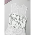 thumbnail image 5 of CHICTRY Girls Floral Sequins Leotard Dress Dancewear Spirit Praise Dance Maxi Skirt,Sizes 6-14, 5 of 7