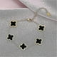 thumbnail image 3 of Adjustable Four Leaf Clover Bracelet - Bracelet Gift For Birthday Mothers Day Valentines Day, 3 of 5