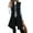 Black, variant on Women'S Elegant Plus Size Sleeveless Front V-Neck Long Coat Red XL