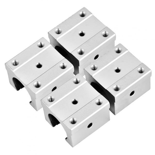 4 piezas SBR16UU 16 mm de aluminio, bloque de rodamiento de movimiento lineal abierto para CNC