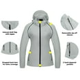 thumbnail image 6 of Little Donkey Andy Women's Quick-Dry Running Jacket UPF 50+ Cycling Jacket with Detachable Sleeves and Hood Size XS, 6 of 7