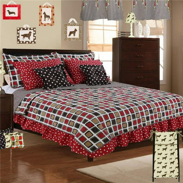 Cotton Tale Designs HT3FQ Houndstooth Full & Queen Reversible Bedding Set - 3 Piece