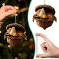 thumbnail image 2 of Forest Animal Acorn Ornaments, 2D Acrylic Animal Shapes Tree Ornament, Animal Christmas Ornament,Forest Animal Decoration, Acrylic Hanging Pendant for Xmas Tree Decorations, Hanging Ornament, 2 of 6