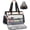 Black and white, variant on Teacher Tote Bag for Women 15.6-Inch Laptop Tote Bag Large Capacity Work/Nurse Bag with Cup Holder Waterproof Handbag for School Office Business,Black