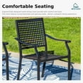 MFSTUDIO 2 Piece Patio Wrought Iron Dining Seating Chair Supports 300