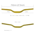 thumbnail image 2 of UPANBIKE Mountain Bike Handlebar MTB Bicycle Long Handlebar Riser Bar φ31.8mm 700mm (27.6inch) Long 50mm riser, Golden, 2 of 6
