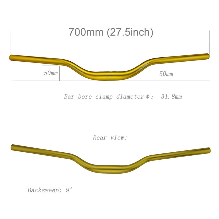 UPANBIKE Mountain Bike Handlebar MTB Bicycle Long Handlebar Riser