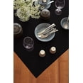 thumbnail image 5 of Black Cloth Tablecloth 52 x 52 Inch - Dru Cotton Linen Square Table Throw - Machine Washable Tablecloth for Winter, Christmas, New Year, 5 of 6