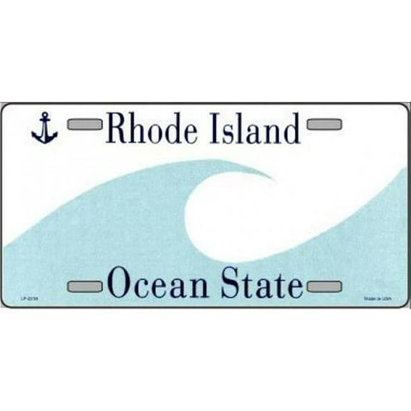 Rhode Island State Background Metal License Plate