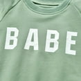 thumbnail image 4 of Baby Boy Clothes Letter Sweatshirt Crewneck Pullover Sweater Long Sleeve Shirt Fall Winter Clothes Green 0-3 Months, 4 of 6