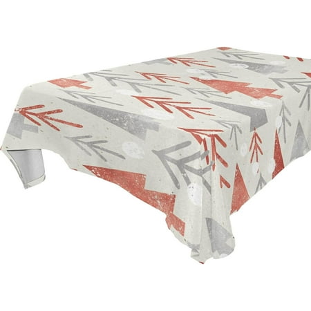 

Hyjoy 54x72inch Christmas Tree Tablecloth Waterproof Washable Polyester Square Table Cover Durable Tablecloth for Kitchen Dining Table Party Decor