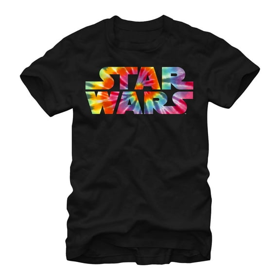 Men's Star Wars Tie-Dye Logo  Graphic Tee Black Large