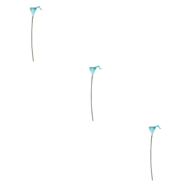 kurtrusly Wedding Decor With Simulated Calla - Choose Variety Of Colors And Styles With High 3D And Simulation Durable PU jewelry Blue 3PCS