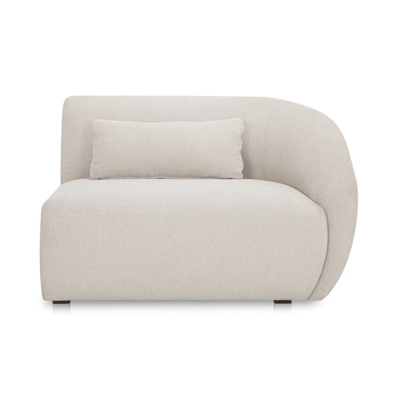 Moe's Home Collection Amelia Right Arm Facing Chair Warm White Fabric