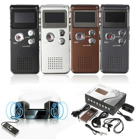 Professional Rechargeable 8GB LCD Digital Voice Recorder Audio Dictaphone MP3 Player
