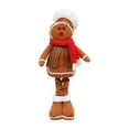 thumbnail image 3 of Muñecas de decoración navideña, muñeco de hombre de jengibre con patas largas, figuritas navideñas, adornos, estatuilla navideña decorativa para ropa sombrero, 3 of 8