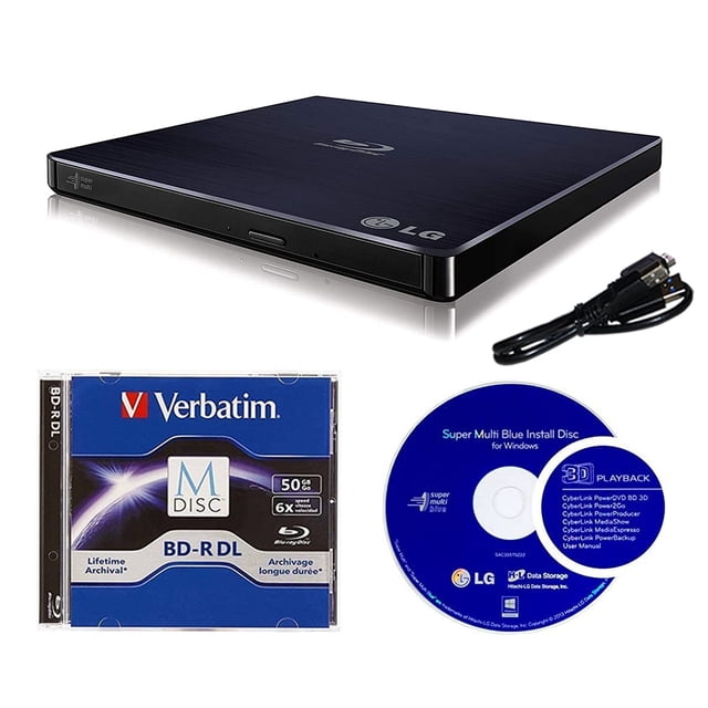Grabador Blu-ray LG WP50NB40 6X externo portátil con 50 GB