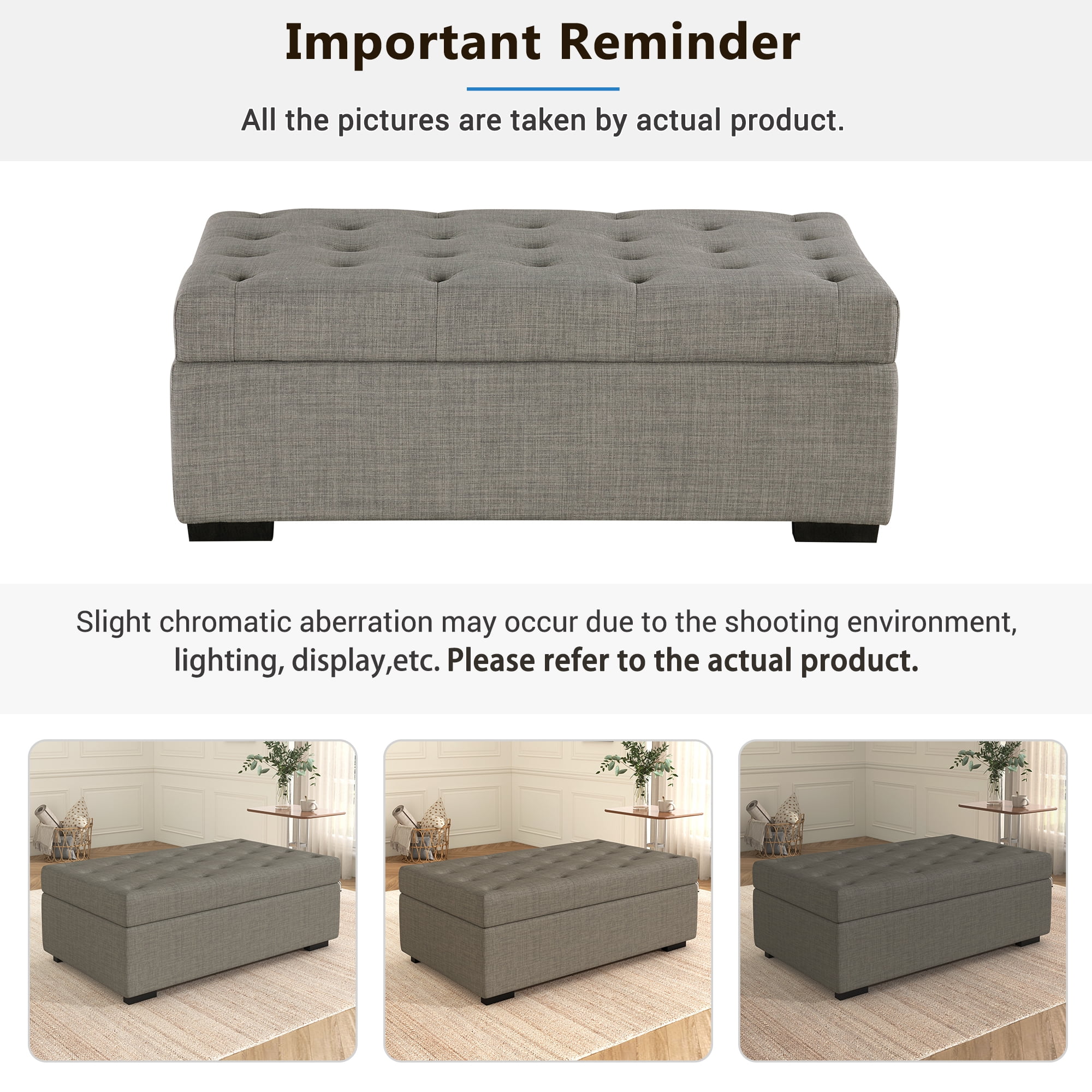 Euroco Convertible Ottoman Sleeper Bed with Memory Foam Mattress, Folding Twin Bed for Guests, Tufted Linen Upholstery, Iron Frame, Space-Saving Sofa Bed
