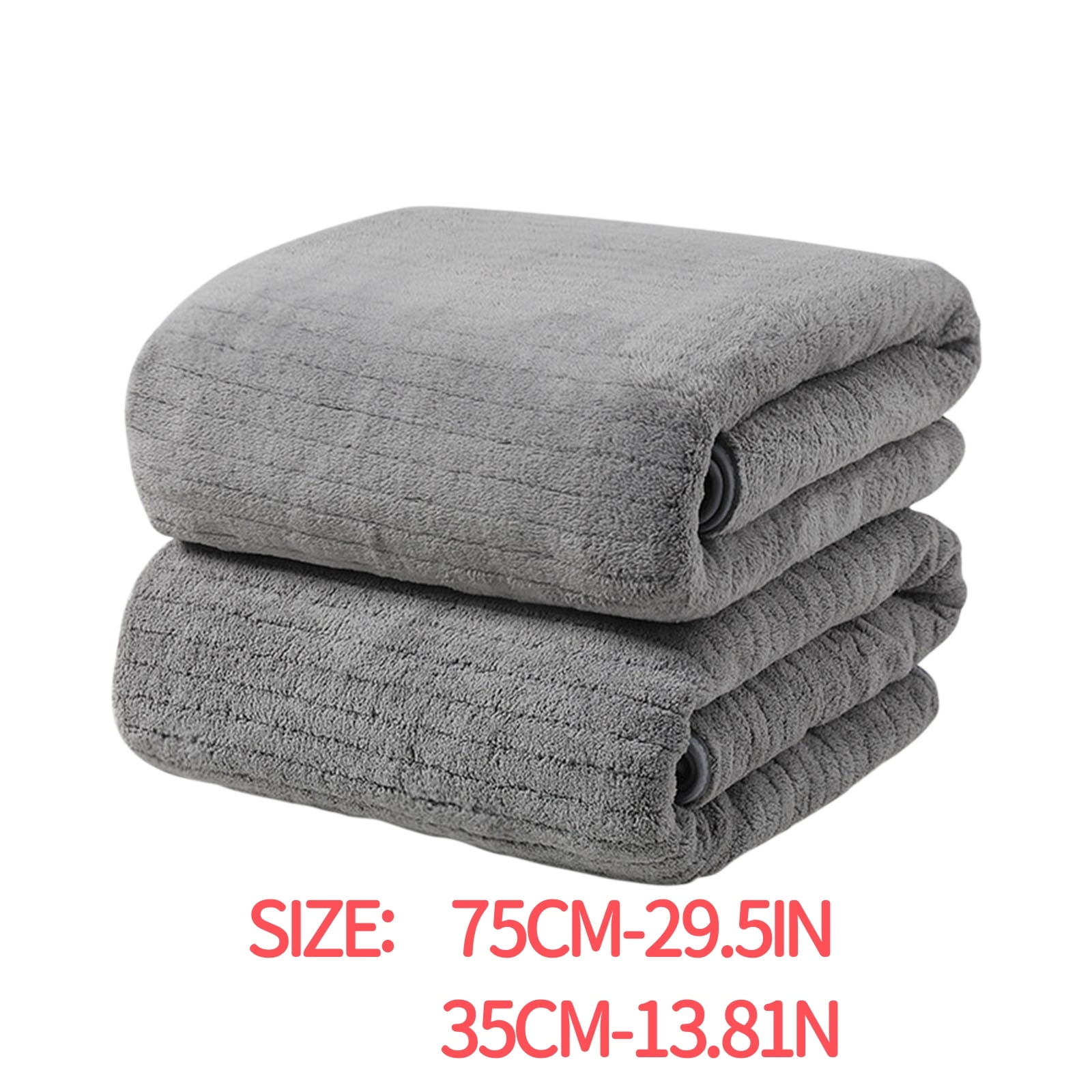 Oggfader Bath Towels Hand Towels On Clearance 1PC 75x35CM Coral Velvet Towel For Adult Daily Use At Home Absorbent Dry Hair Towel That Does Not Hair Beach Towel Strip Patterned Bath Towel Gray
